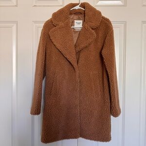 Cozy Brown Abercrombie Teddy Coat